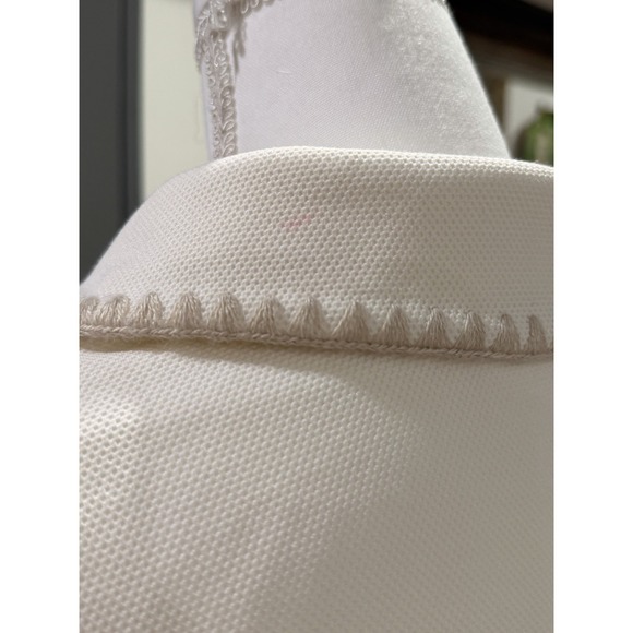 Chico's Beautiful Lined Knit Shacket With Blanket Stitched Border L 2 ECRU Tan - Picture 11 of 11